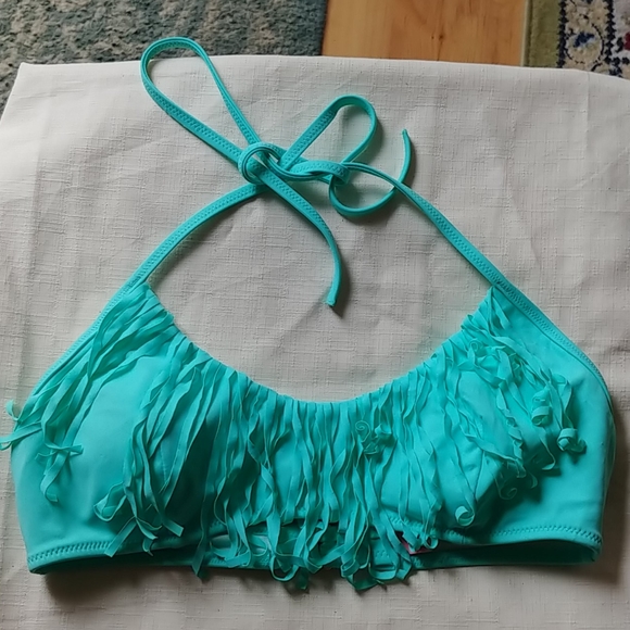 Victoria's Secret Other - Victoria's Secret teal fringe bikini top